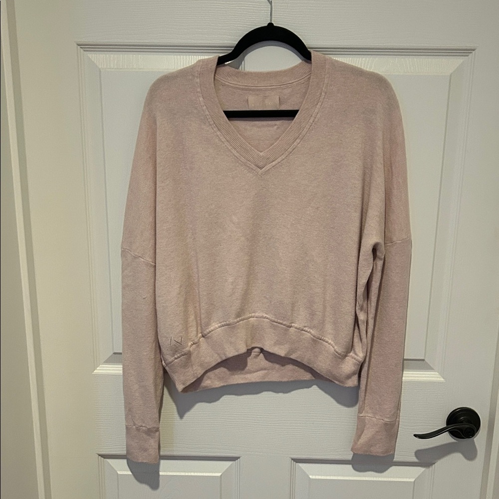 Zadig & Voltaire Light Pink V-Neck Sweatshirt